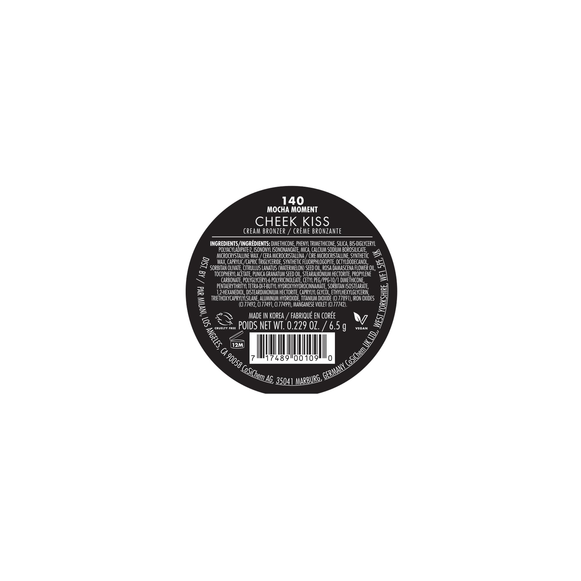 Milani Cream Bronzer, Cheek Kiss Cream Bronzer - Mocha Moment | Ultra-Blendable & Buildable Sun-Kissed Color. Infused With Nourishing & Hydrating Fruit Extracts. Made In Korea. Cruelty-Free