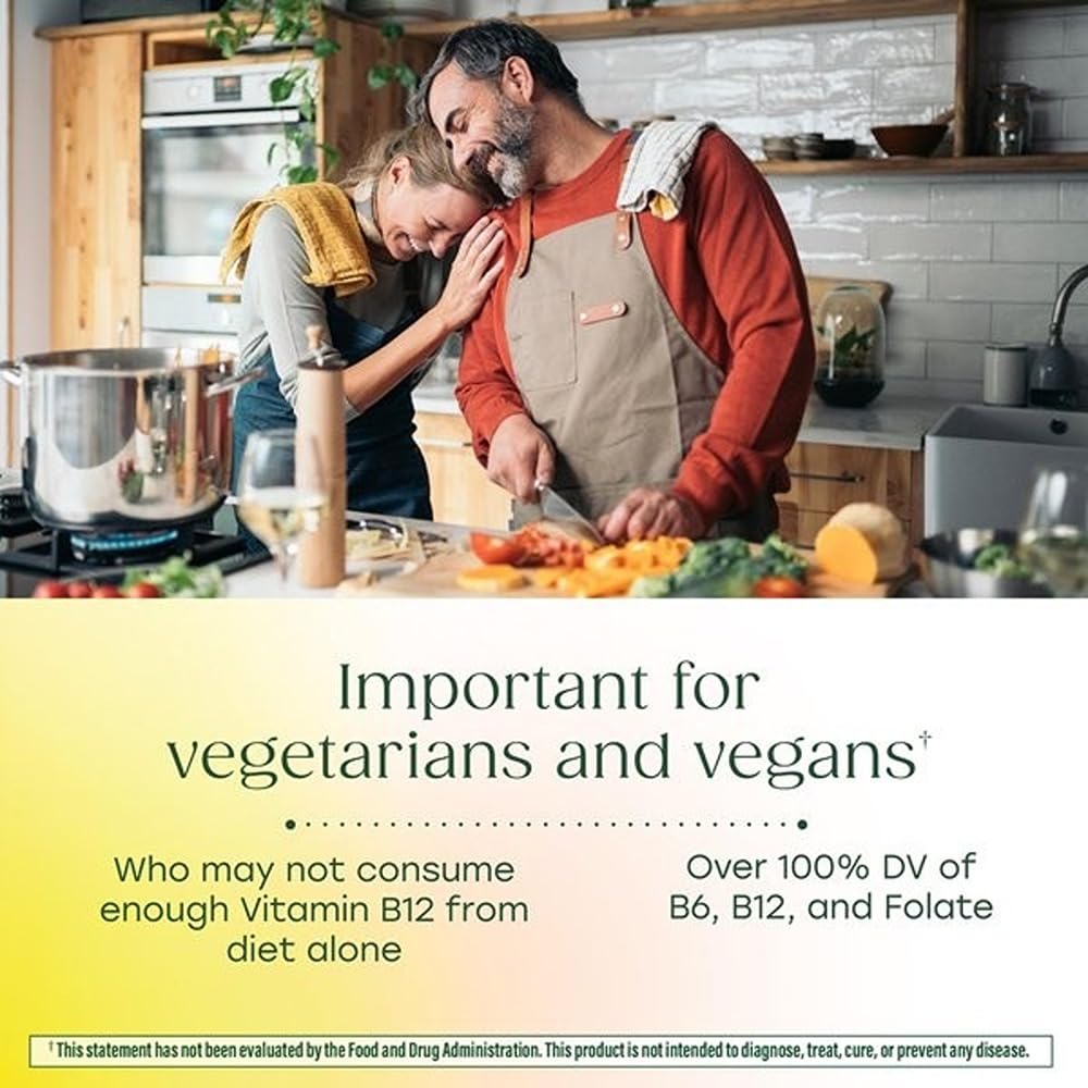 MegaFood Vegan Vitamin B12 with Vitamin B6 and Folic Acid, 30 Mini Tablets