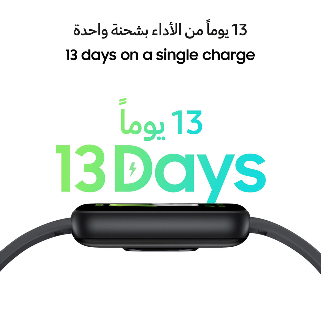 SAMSUNG Galaxy FIT 3 [2025, 40MM] 1.6" AMOLED Display | IP68 Water Resistant | 14 Days Battery Life | 100+ Watchfaces | 100+ Exercise Modes | International Model (Fast Charger Bundle, Black)