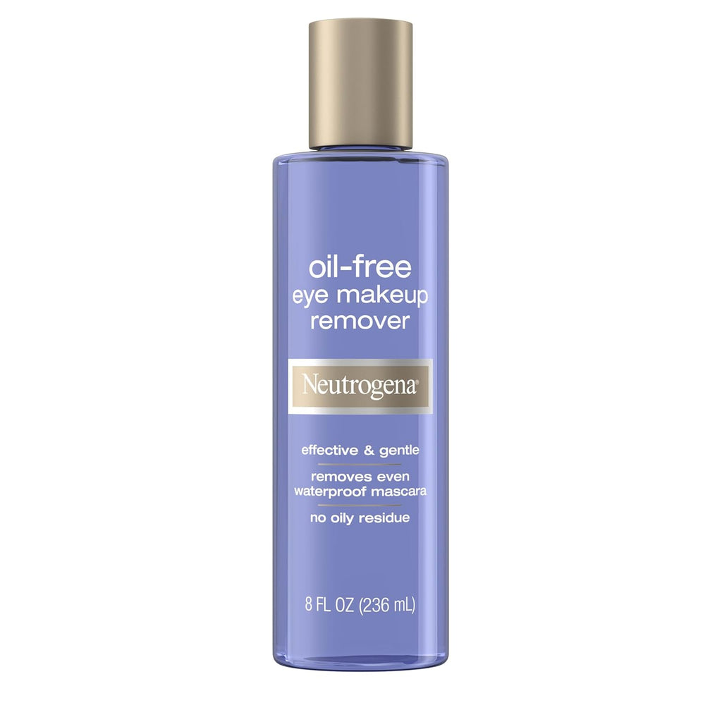 Buy now Neutrogena Gentle Oil-Free Eye Makeup Remover & Cleanser for Sensitive Eyes, Dissolves Waterproof Mascara, Non-Greasy Liquid Makeup Remover, Dermatologist & Ophthalmologist Tested, 8 fl. oz at indiglob india