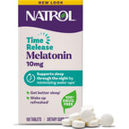 Natrol Melatonin 10 mg Time Release, Nighttime Sleep Aid, 100 Tablets | Dietary Supplement to Minimize Wake Ups, 100% Drug-Free, Non-Habit Forming, For Occasional Sleeplessness, 100 Day Supply