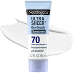 Neutrogena Ultra Sheer Dry Touch Sunscreen Lotion, SPF 70, 3 fl. oz | Broad Spectrum for UVA/UVB Protection, Lightweight, Water-Resistant up to 80 Minutes, Oxybenzone-Free