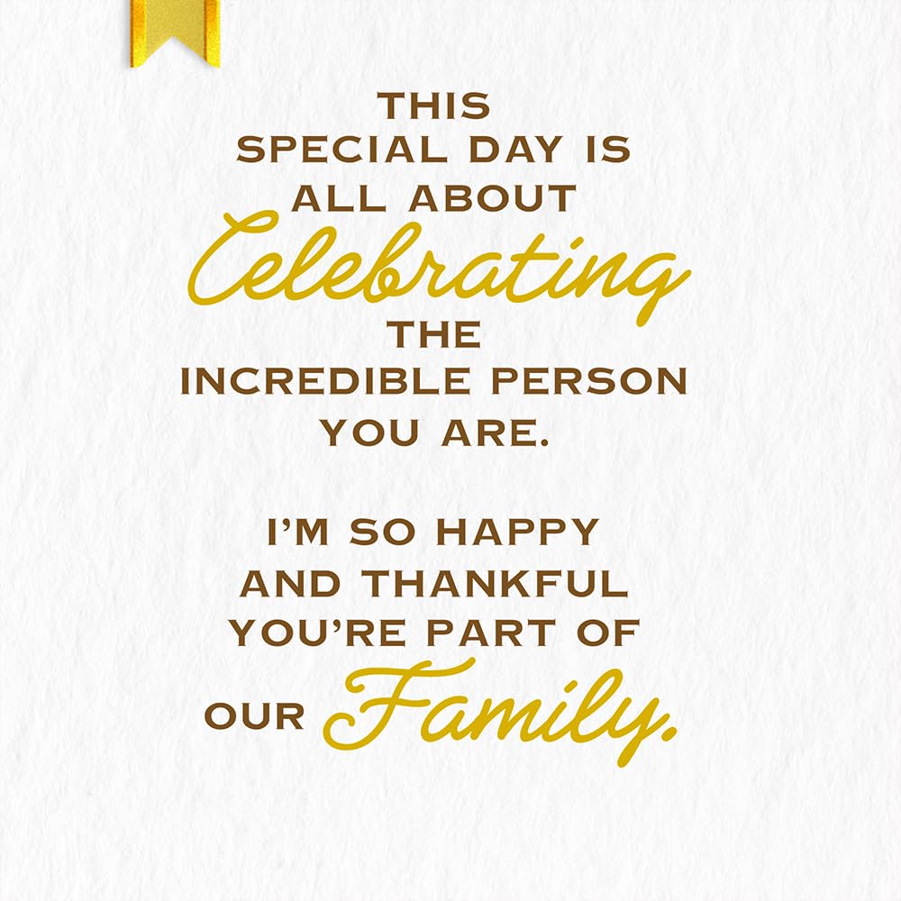 Prime Greetings Son In Law Birthday Card, Made in America, Thick Card Stock with Premium Envelope Packaged in a Reusable Presentation Mailer, Eco-Friendly, 5in x 7.75in