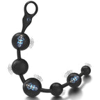Vibrating Anal Beads Anal Toys, SMAM 12″ Insertable Silicone Long Butt Plug Prostate Massager with 10 Vibration Modes 3 Motors 6 Beads, Adult Toys Anal Trainer Sex Toy Sex Toys for Men Women Couples
