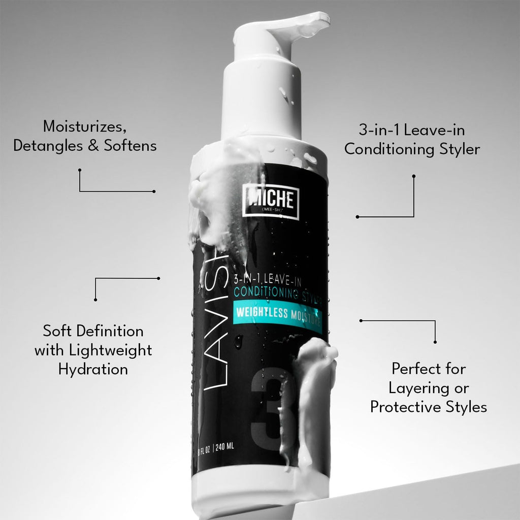 Miche Beauty Miche Lavish Leave-In Conditioner For Curly, Kinky Or Wavy Hair, Silicone And Paraben Free - 8oz