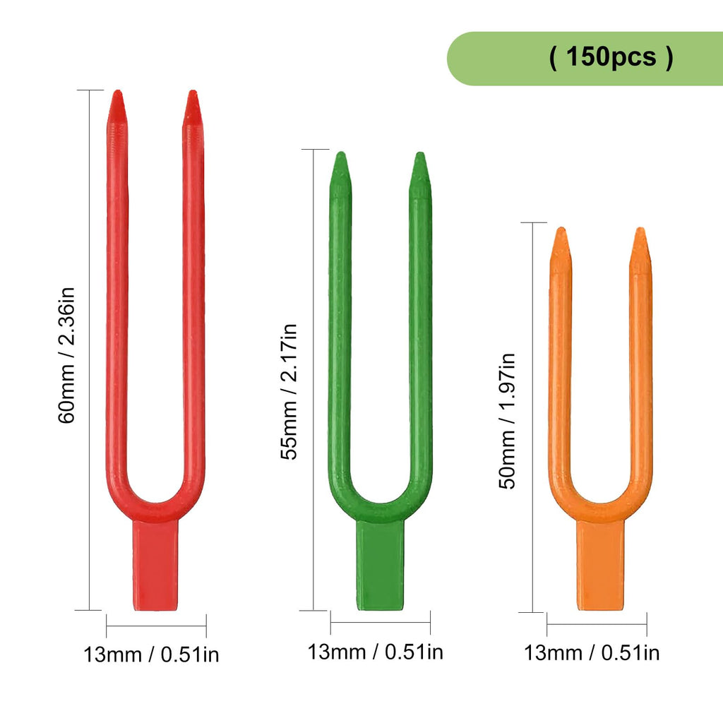 150 Pcs Reusable U-Shaped Plastic Garden pins Serve as Secure Anchor Clips for Plant cuttings, Effectively Supporting Strawberry Runners and Vines to Promote Rooting.