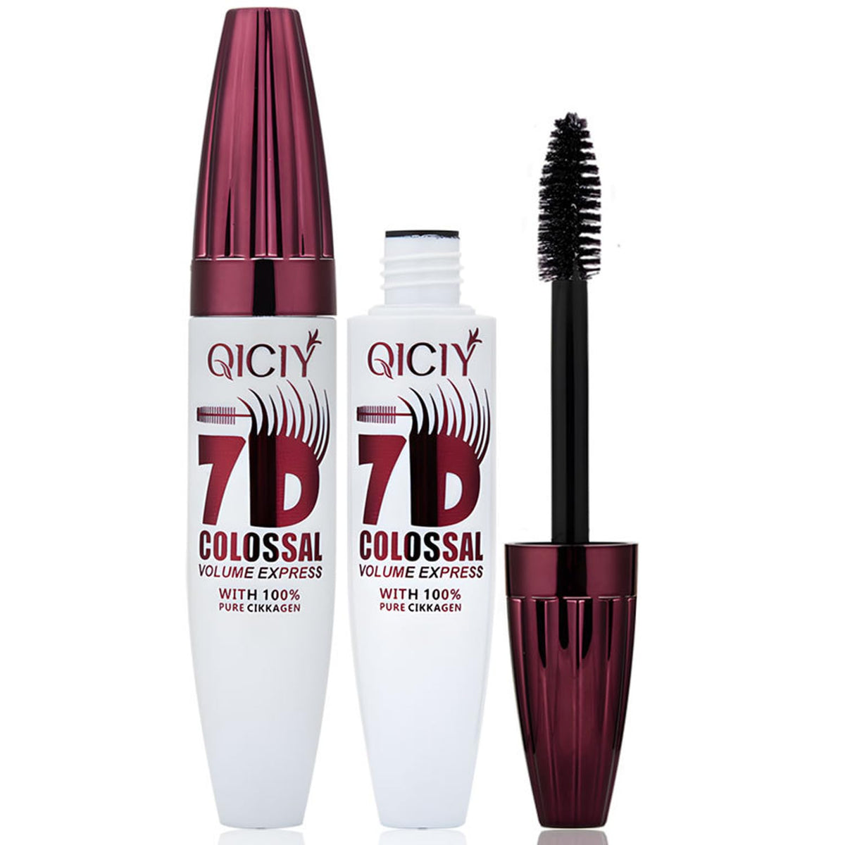 7D Waterproof Volume Mascara, Black Lengthening Thickening Softer Fuller Lashes Mascara,Long Lasting Natural Curling Lashes for Professional Eye Makeup, for Women and Girls (1Pcs)