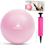 9 Inch Pink Pilates Ball, Exercise Stability Yoga Ball Small Exercise Ball with Air Pump for Core Workout, Balance Training, Home Gym, Office, Physical Therapy Anti-Burst PVC