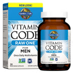 Garden of Life Vitamin Code Raw One for Men, Once Daily Multivitamin, 30 Capsules, One a Day Mens Vitamins plus Fruit, Veggies & Probiotics for Mens Health, Vegetarian Multivitamins