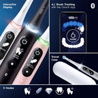 Buy now Oral-B iO Deep Clean + Protect Rechargeable Electric Toothbrush, Black, iO Series 7, 2 Replacement Brush Heads, Charging Travel Case at indiglob india