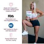 Bear Balanced Creatine Gummies for Men & Women - Creapure® Creatine Monohydrate, L-Theanine, L-Tyrosine & B12 for Muscle Growth, Strength, Focus, Energy & Health - Low Calorie, Sugar-Free, & Vegan