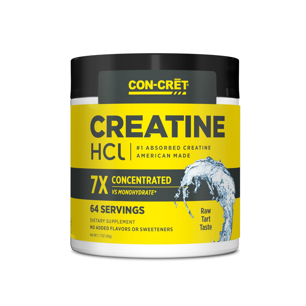 Buy now CON-CRET Creatine HCl Powder | Muscle, Cognitive, Cellular Energy Support | No Bloating or Cramps | USA Made & NSF Certified | Lemon Lime (64 Serving) at indiglob india