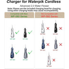 Replacement for Waterpik Charger for Waterpik Water Flosser WP-580 Series, Cordless Flosser Charger for Waterpik WP-580 WP-582 WP-583 WP-587 Cordless Advanced 2.0 Water Flosser(Not for WP-560 Series)