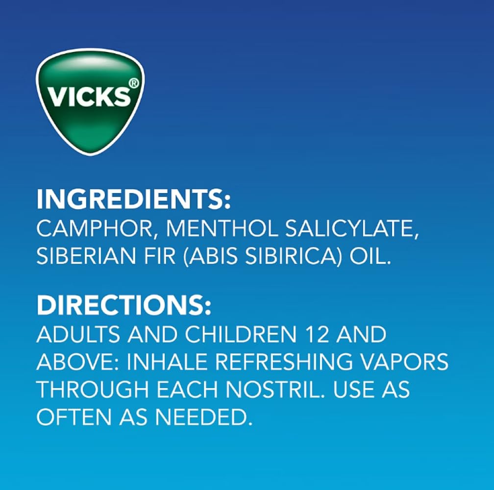 Buy now Vicks VapoInhaler, On-the-Go Portable Nasal Inhaler, Non-Medicated, With Refreshing Vicks Vapors, Menthol Scent , 4 Scented Sticks at indiglob india