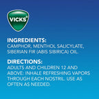 Buy now Vicks VapoInhaler, On-the-Go Portable Nasal Inhaler, Non-Medicated, With Refreshing Vicks Vapors, Menthol Scent , 4 Scented Sticks at indiglob india