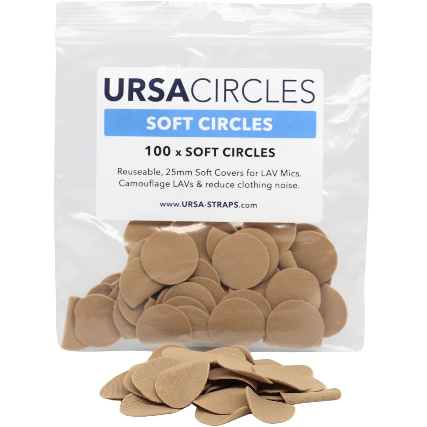 Buy now URSA Soft Circles: Reusable Soft Covers That Provide a Shield Against the Wind and Camouflage for Lavalier Mics. (15x Soft Circles + 30x Stickies, MultiPack) Single Colour Pack of 100 Beige at indiglob india