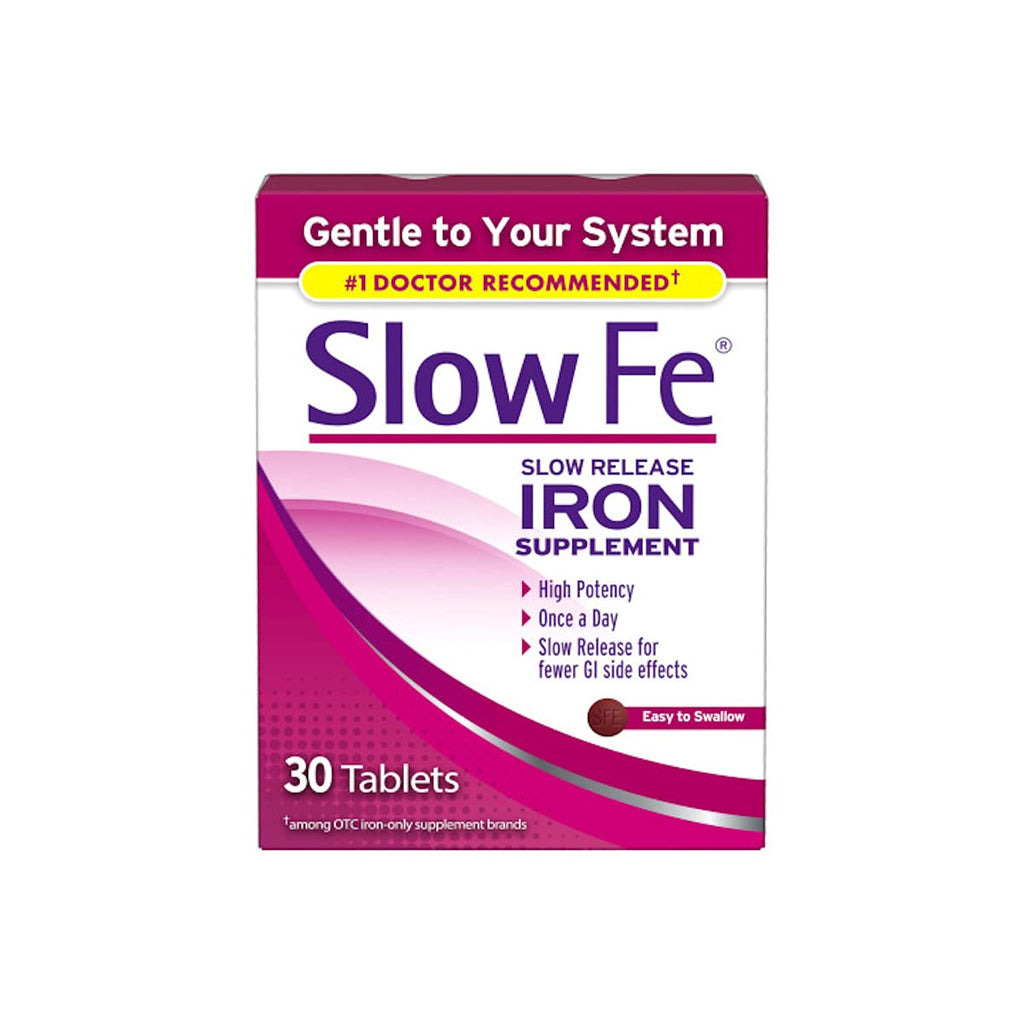 Slow Fe Slow Release Iron Supplement - 30 Tablets, Pack of 4