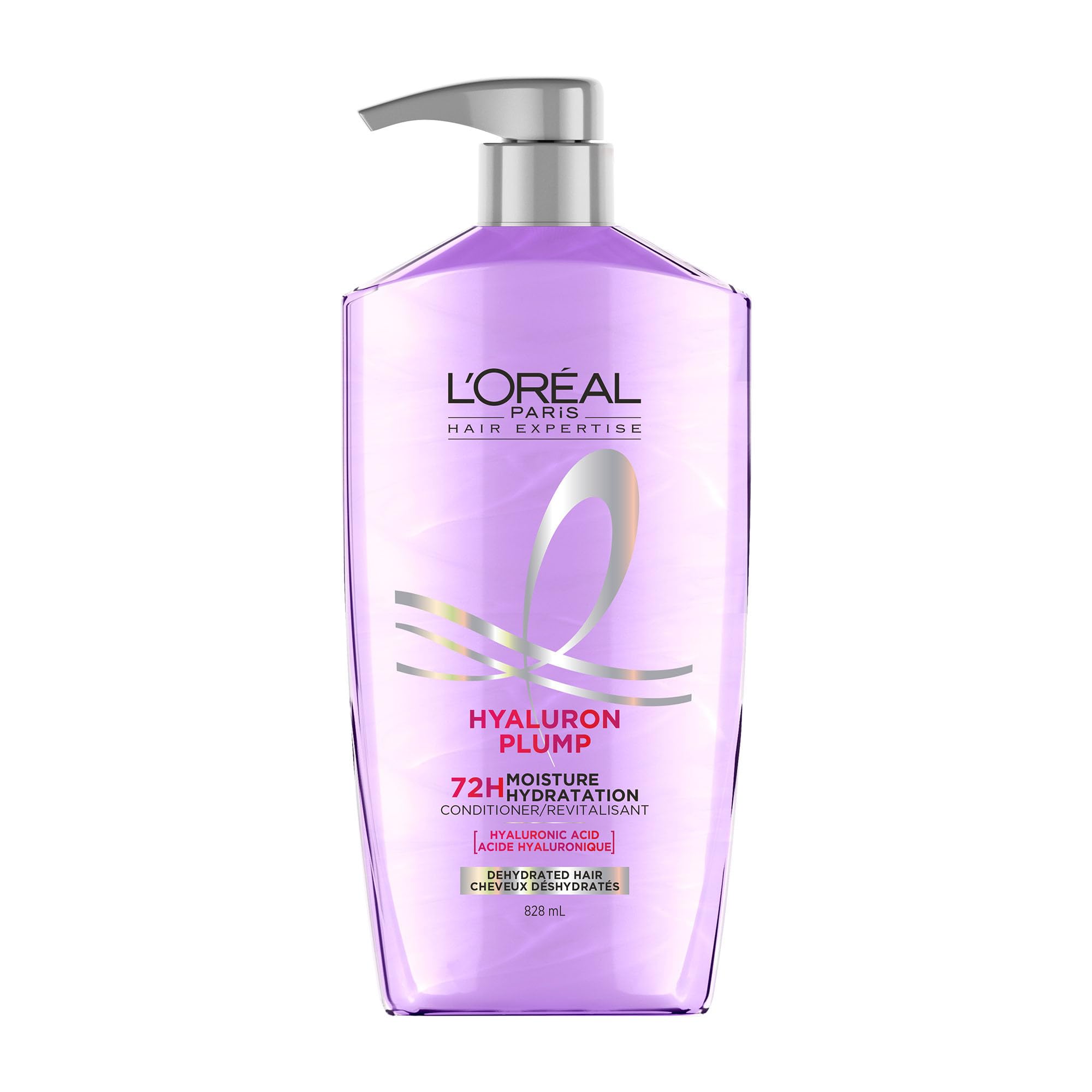 L'Oreal Paris Elvive Hyaluron Plump Hydrating Conditioner for Dehydrated, Dry Hair Infused with Hyaluronic Acid Care Complex, Paraben-Free, 26.5 Fl Oz