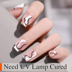 Stylish metallic gel liner for nail art, ideal for creating intricate designs. Premium imported for quality results.