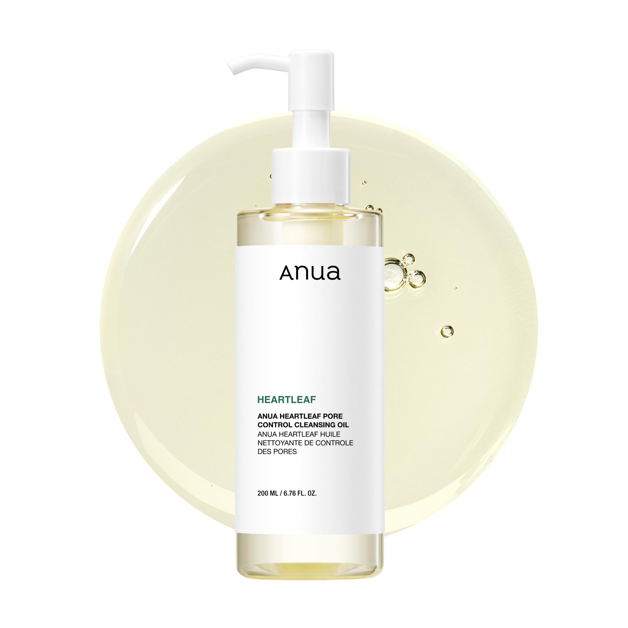 Anua Heartleaf Pore Control Cleansing Oil, Pore Cleanser, Sebum Care, Gentle Melting Oil Cleanser for Face, Safe For All Skin Type, Daily Hydrating Makeup Remover, Korean Skin Care (6.76fl.oz)