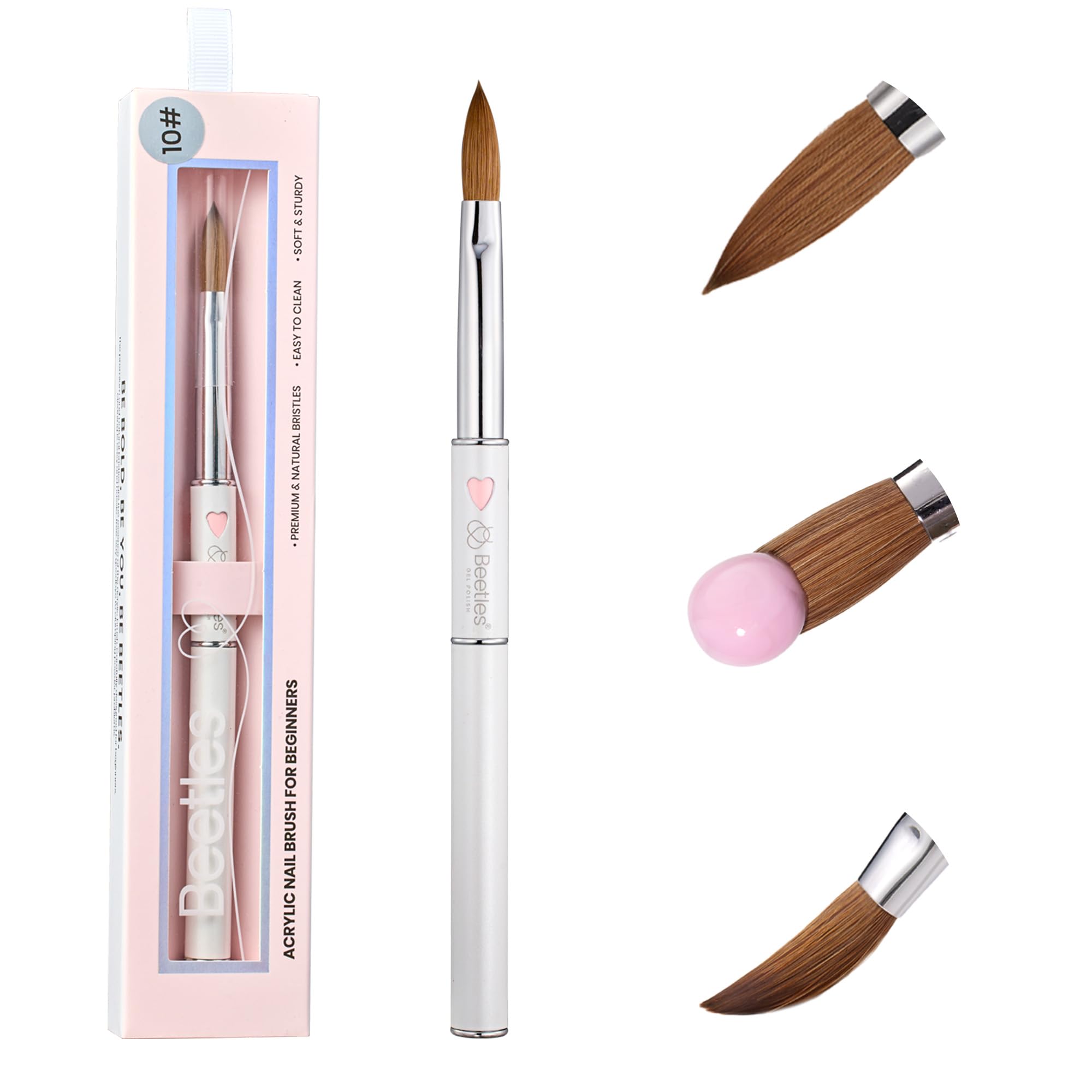 Beetles Gel Polish Nail Art Liner Brushes 5Pcs Painting Art Design Pen Set | Diamond Application Rhinestone Handle Dotting Drawing Sizes 5 7 9 11 20mm Nail Design Gift for Women