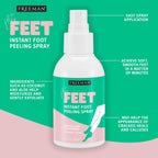 Freeman Flirty Feet Instant Foot Peeling Spray, Foot Mask, 4 fl oz | Foot peel mask for summer, moisturizing and smooth dry, cracked heels, remove dead skin quickly, cruelty-free and vegan