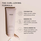 OUAI Curl Defining Cream - Hydrating Curl Cream (8 Oz) | With Chia & Linseed Oil, Enhances Definition, Hydration & Shine, Tames Frizz, Silicone-Free, Curly Hair Products
