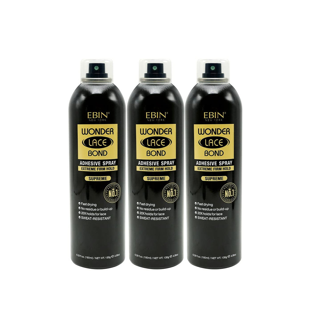 Buy now EBIN NEW YORK Wonder Lace Bond Adhesive Spay (Original 2.7oz / 80ml) - 3pack 6.34 fl oz Supreme at indiglob india