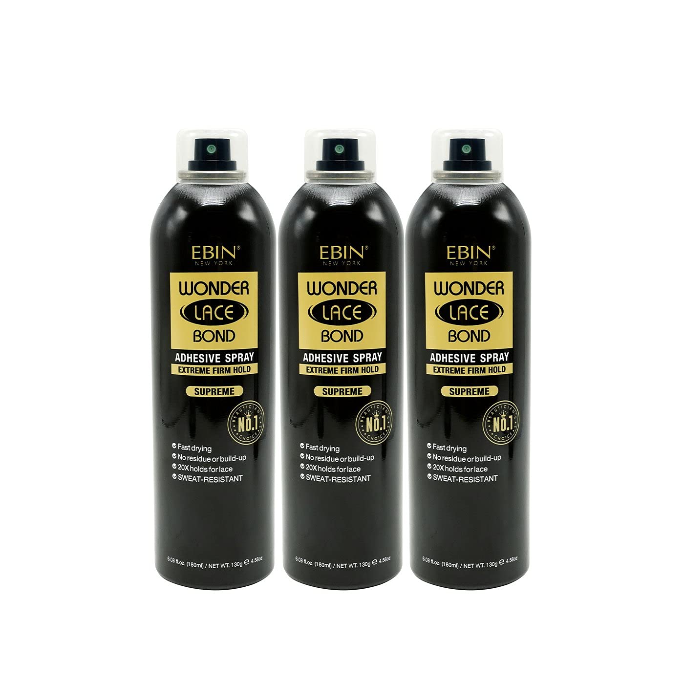 Buy now EBIN NEW YORK Wonder Lace Bond Adhesive Spay (Original 2.7oz / 80ml) - 3pack 6.34 fl oz Supreme at indiglob india