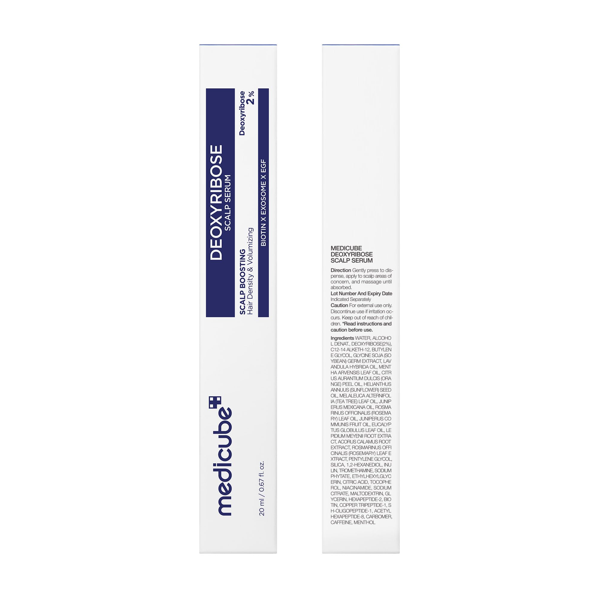 medicube Scalp Serum with Deoxyribose for Fuller Looking Hair | Fuller-Looking, Scalp Strengthening Care - Biotin, Rosemary, EGF, Caffeine, Fine, Thin-Looking Hair, Korean Hair Care, 20ml