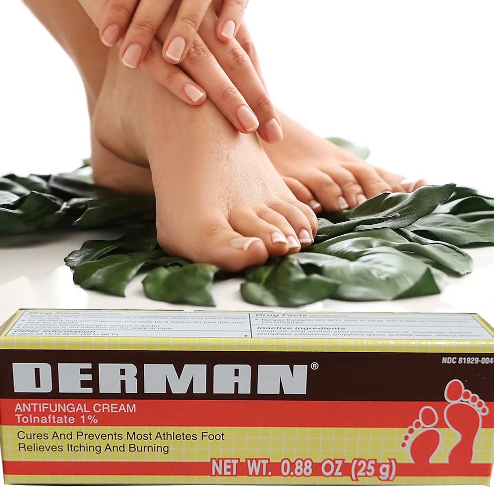 Derman Antifungal Cream for the Treatment of Athlete's Foot (3 Pack (0.88 Ounce))