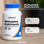 Nutricost Methylated Multivitamin 120 Capsules, 60 Servings | 23 Vitamin and Minerals Per Serving