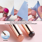 Fcozpjk Silicone Brush for Ombre Nail Art 2Pcs Reusable Brush Gradient Nail