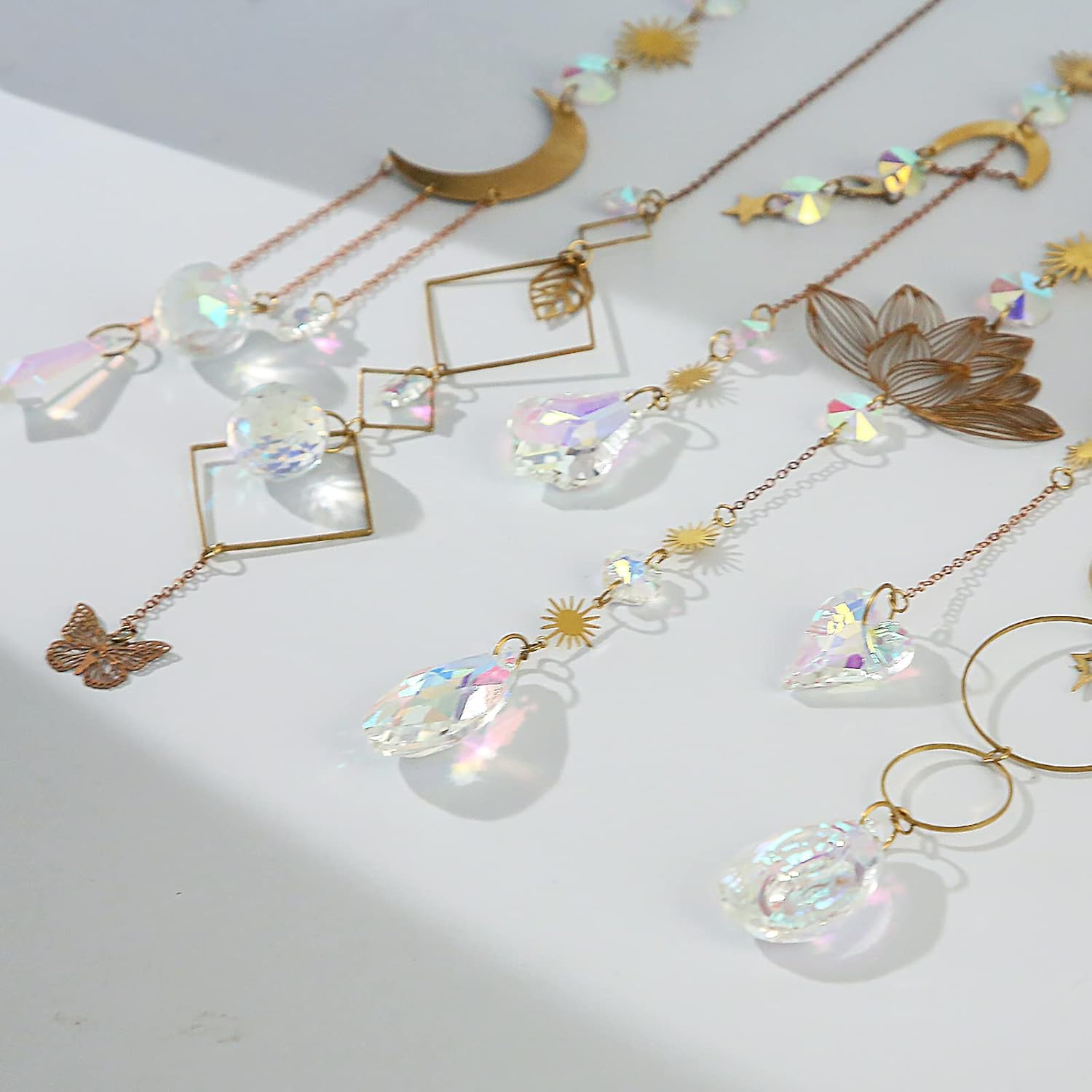 Buy now 6Pieces Colorful Crystals Suncatcher Hanging for Window Crystal Ball Prism Rainbow Maker Pendants for Garden Christmas Tree Wedding Party Patio Backyard Car Home Indoor Outdoor Decoration at indiglob india
