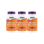 Now Supplements Vitamin D3 K2, 1,000 IU/45 mcg, Cardiovascular Support, Supports Bone Health, 180 Vegetarian Capsules - Vegan, Gluten Free, Kosher
