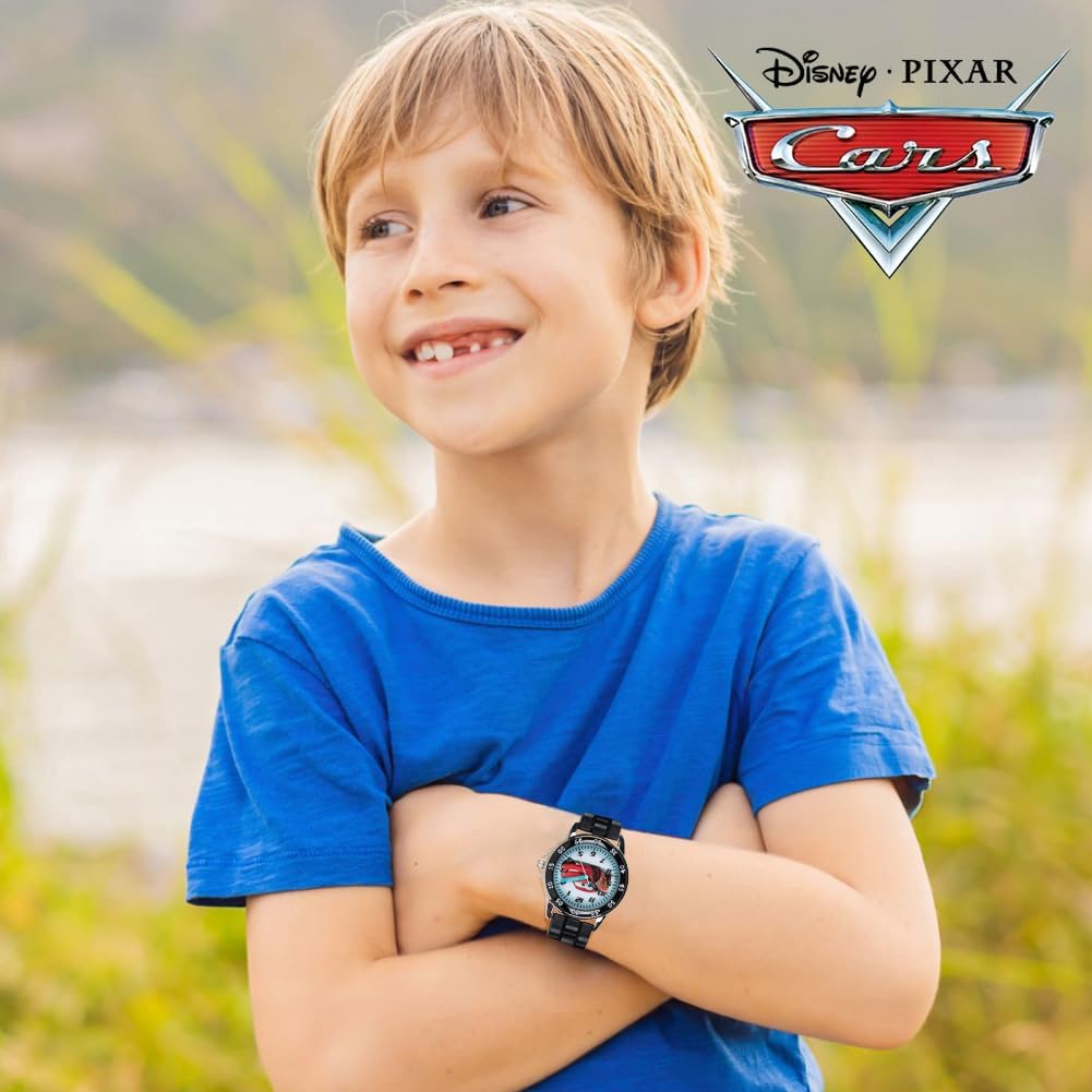 Buy now Accutime Disney Pixar Cars Lightning McQueen Time-Teaching Watch for Kids with Interactive Racing Dial at indiglob india