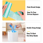 100 Count 4 Gallon Trash Bags, Small Colorful Garbage Bags with Handle for Home Office Bathroom Trash Can