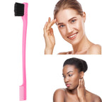 6Pack Double Sided Edge Control Hair Brush，Pink Purple Black | Professional Edge Control Hair Brush Comb Set, Dual-Sided Bristle Design