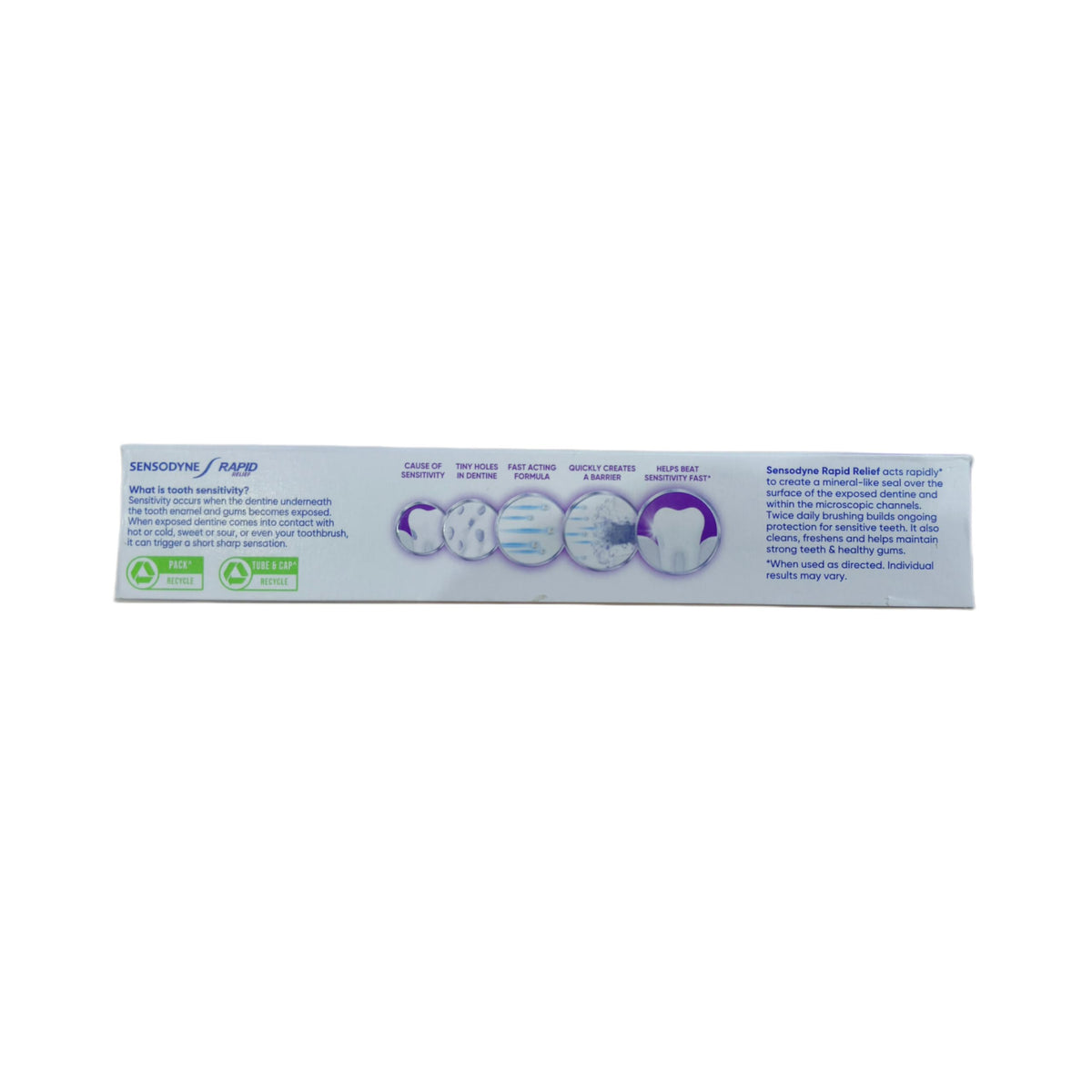 Sensodyne Sensitive Toothpaste Rapid Relief - 80 gm Pack of 2