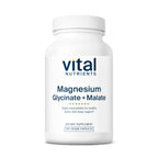 Vital Nutrients Magnesium Glycinate + Malate - 120mg Vegan Magnesium Supplement for Women and Men - Muscle, Heart, Bone Support* - Promotes Relaxation - Gluten, Dairy and Soy Free - 100 Capsules