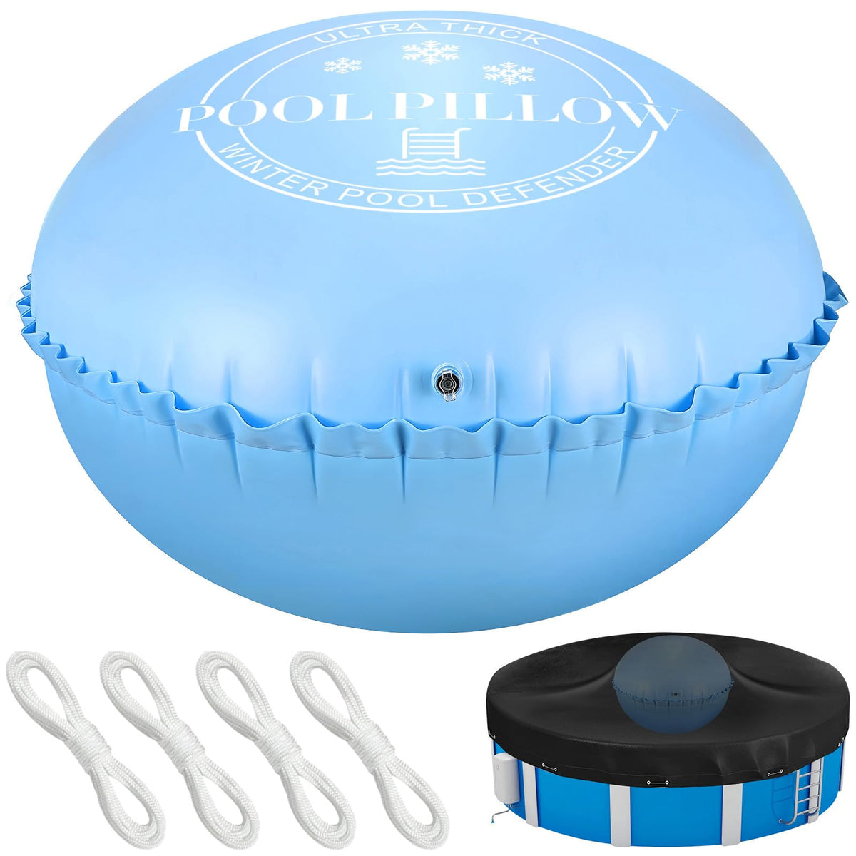Pool Pillows for Above Ground Pools, 0.5mm Ultra Thick PVC Pool Air Pillow