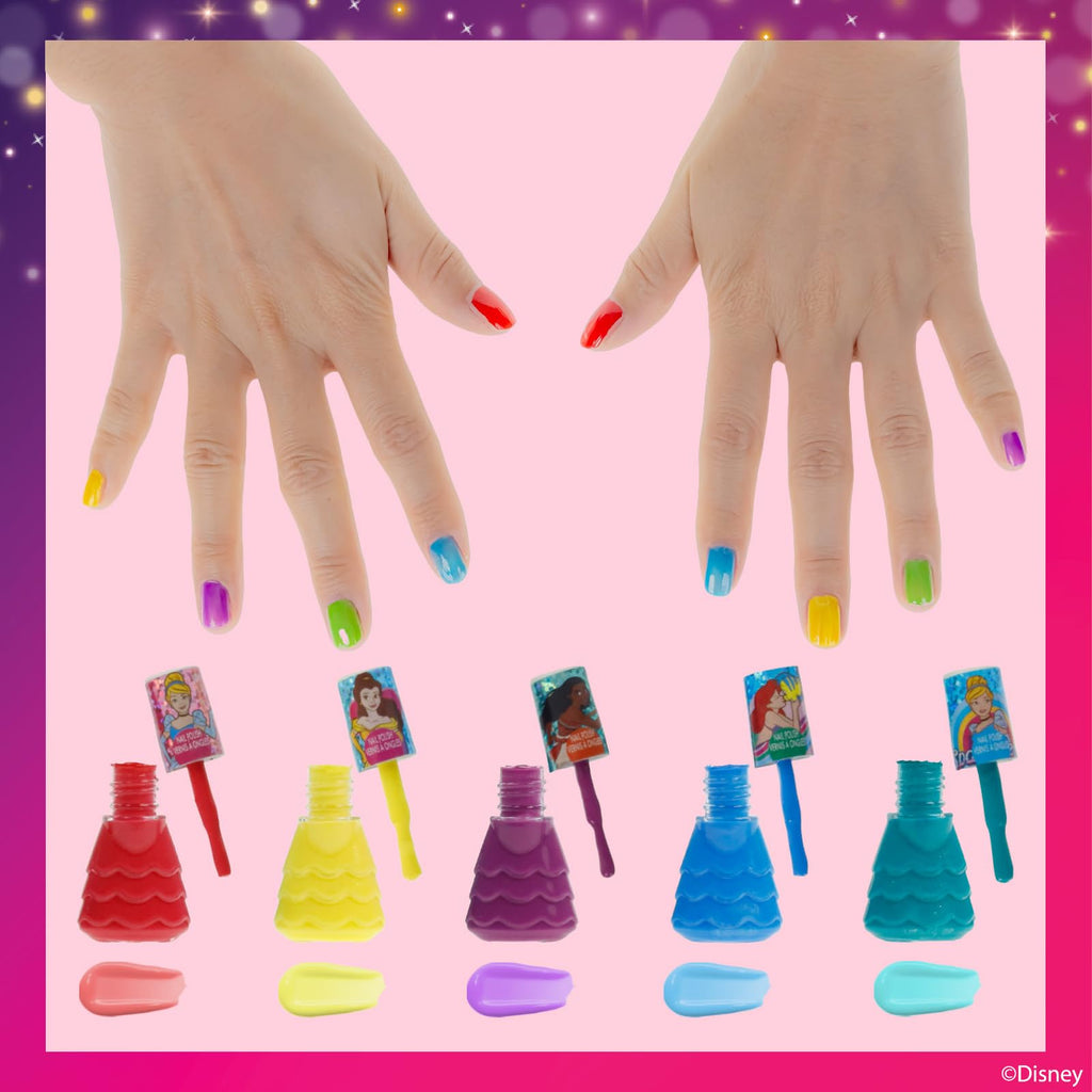 Disney Princess Nail Polish Set, 18-Piece Peel-Off for Girls, Ages 3+