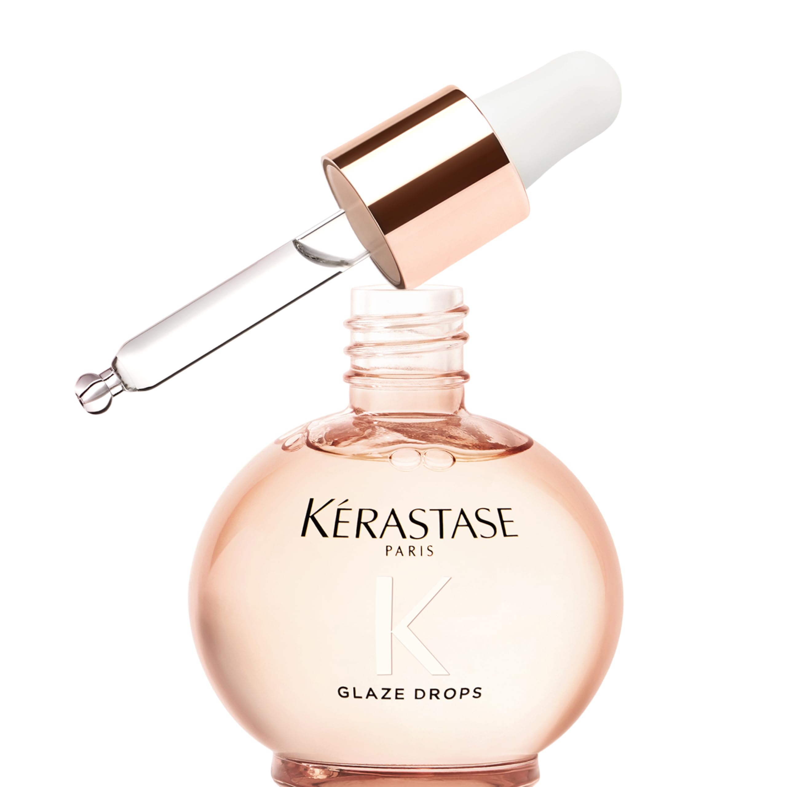 Kerastase Gloss Absolu Glaze Drops Anti-Frizz Hair Oil - Adds gloss and shine, nourishes and hydrates hair, with Hyaluronic Acid and Glycolic Acid, For All Hair Types