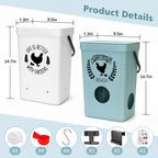 Tgeyd No-Waste Chicken Feeder & Waterer Set, 3 Gallon Automatic Waterer and 15 lb Hanging Feeder for Backyard Chickens, Modern Farmhouse Chicken Coop Essentials