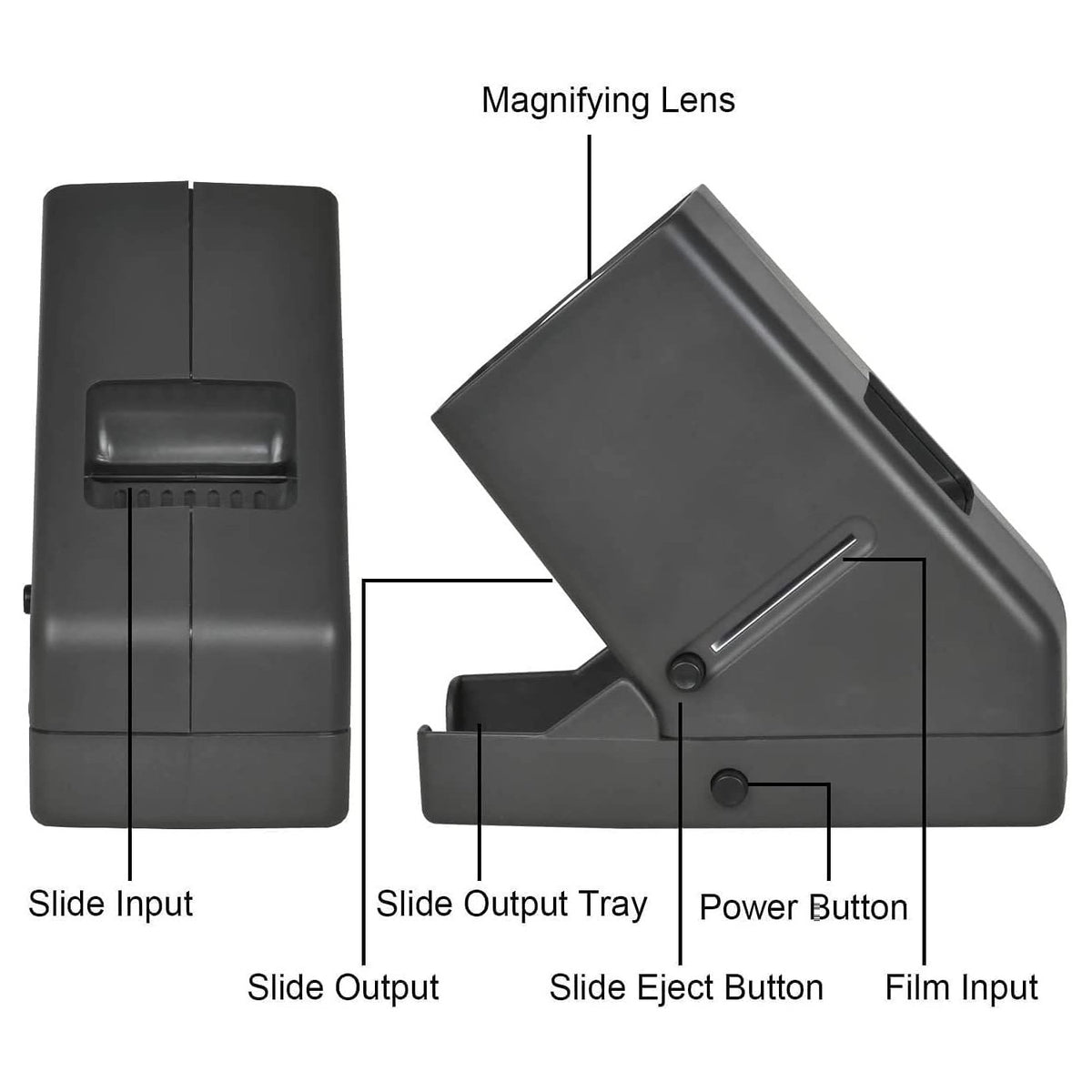 DIGITNOW!35mm Slide and Film Viewer, 3X Magnification LED Lighted Illuminated Viewing,USB Powered/Battery Operation-for 35mm Slides & Positive Film Negatives(4AA Batteries Included)