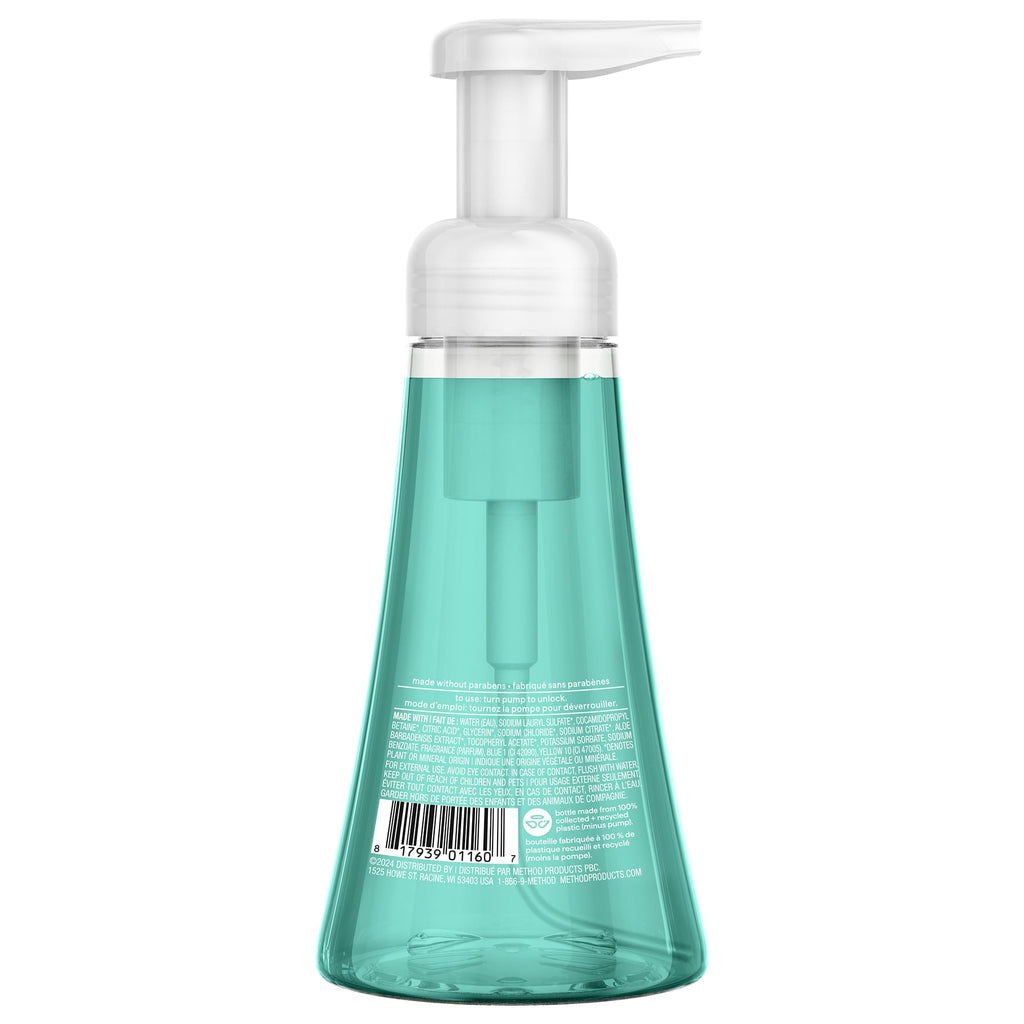 Method Foaming Hand Soap, Waterfall, Paraben and Phthalate Free, 10 Fl Oz (Pack of 1) | Hydrates & Softens Skin, Designed for Gentle Everyday Cleansing, With Notes of Water Lily and Sandalwood
