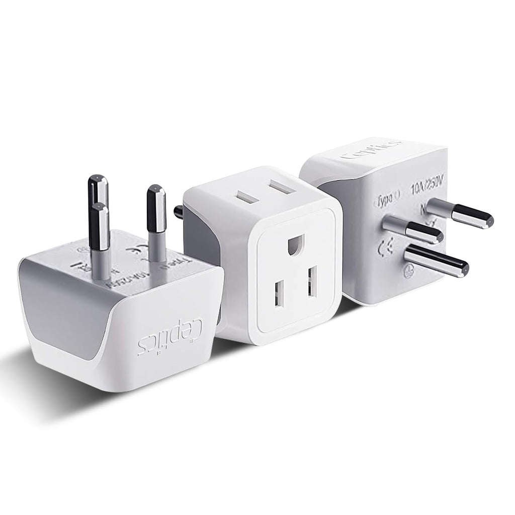 Buy now Ceptics Schuko Germany, France Plug Adapter, Dual Input - Ultra Compact Light Weight - Usa to Russia, South Korea Travel Adaptor Plug - Type E/F (3 Pack) at indiglob india