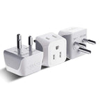 Buy now Ceptics Schuko Germany, France Plug Adapter, Dual Input - Ultra Compact Light Weight - Usa to Russia, South Korea Travel Adaptor Plug - Type E/F (3 Pack) at indiglob india