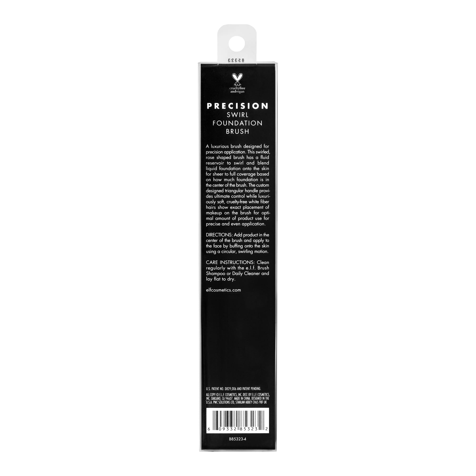 Buy now e.l.f. Precision Swirl Foundation Brush, Blends Liquid Foundation Smoothly Onto Skin, Triangular Handle For Ultimate Control, Vegan & Cruelty-Free at indiglob india