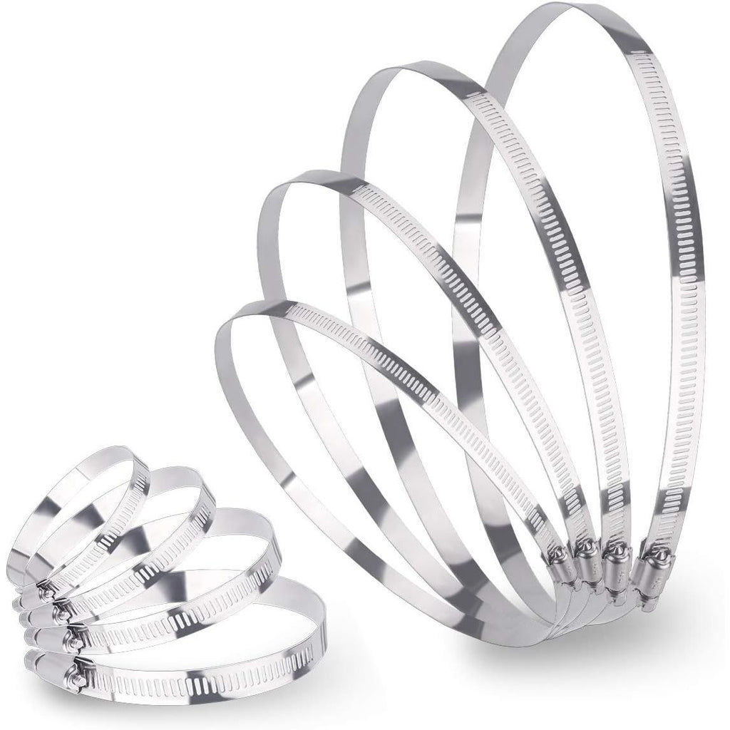 Buy now LOKMAN 2.5 Inch Stainless Steel Duct Clamp Worm Gear Adjustable 46-70mm Hose Clamp, Pack of 10 (2.5 Inch) at indiglob india